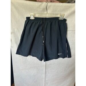 Nike Dri-FIT Women Black Running Shorts Large Elastic Waist Drawstring Athletic